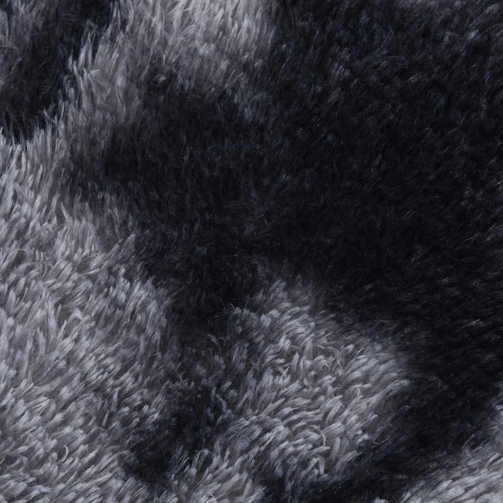 Shaggy Rug High Pile NAVARRA Dark Grey 100x100 cm Polyester