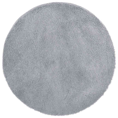 Shaggy Rug High Pile NAVARRA Light Grey 100x100 cm Polyester