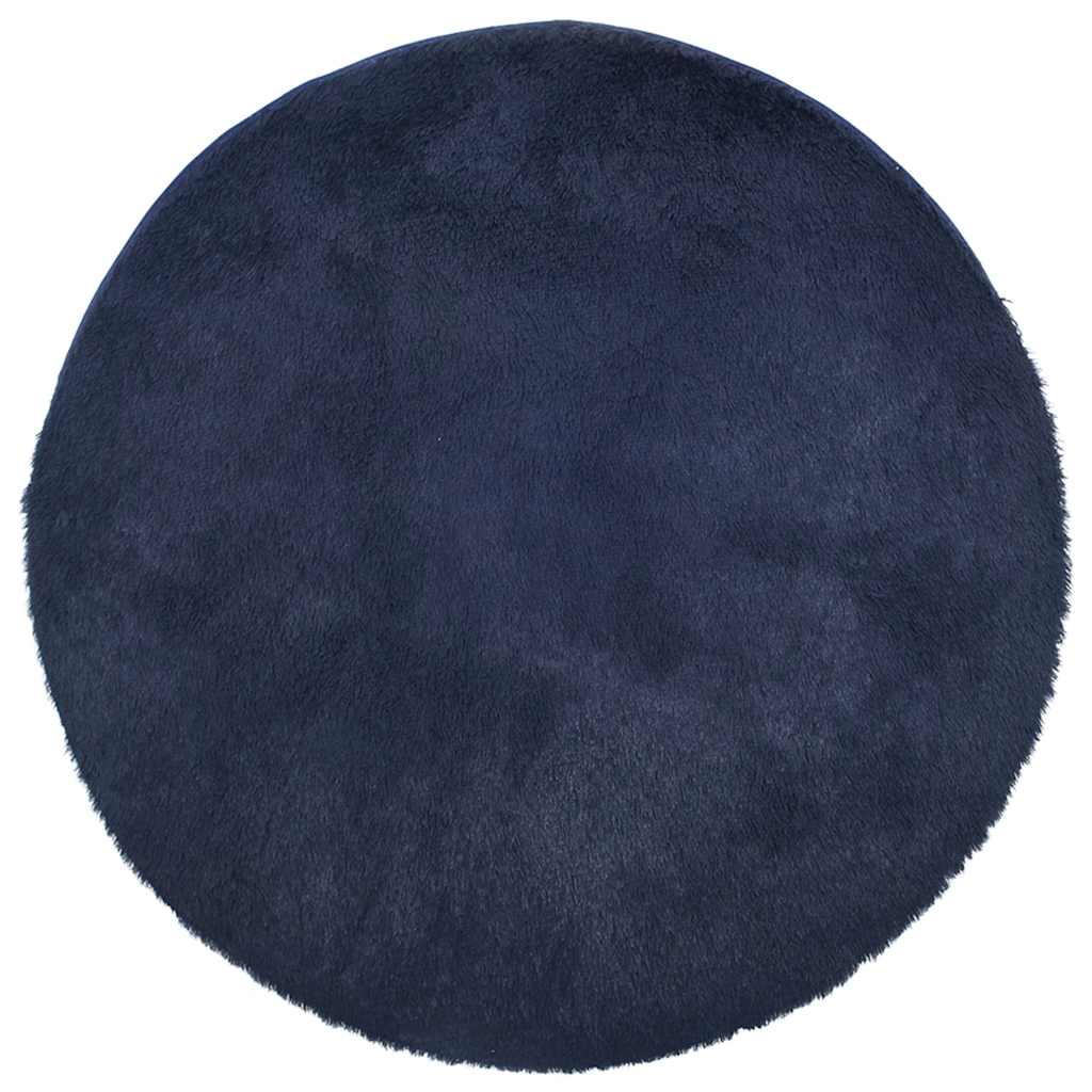 Shaggy Rug High Pile NAVARRA Navy 100x100 cm Polyester