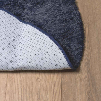 Shaggy Rug High Pile NAVARRA Navy 100x100 cm Polyester