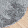 Shaggy Rug High Pile NAVARRA Silver Grey 100x100 cm Polyester