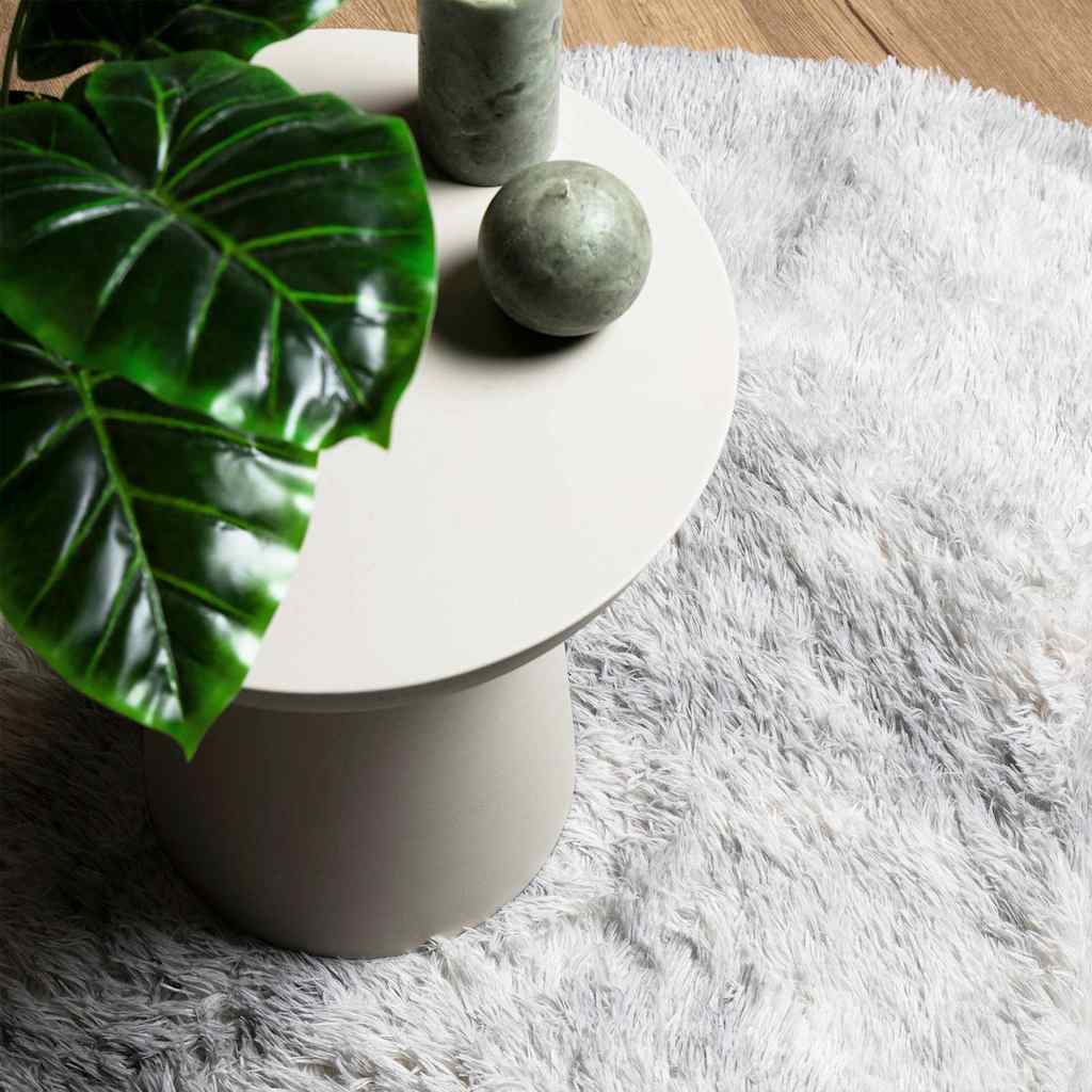 Shaggy Rug High Pile NAVARRA Silver Grey 100x100 cm Polyester