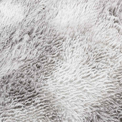 Shaggy Rug High Pile NAVARRA Silver Grey 100x100 cm Polyester