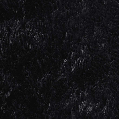 Shaggy Rug High Pile NAVARRA Black 120x120 cm Polyester