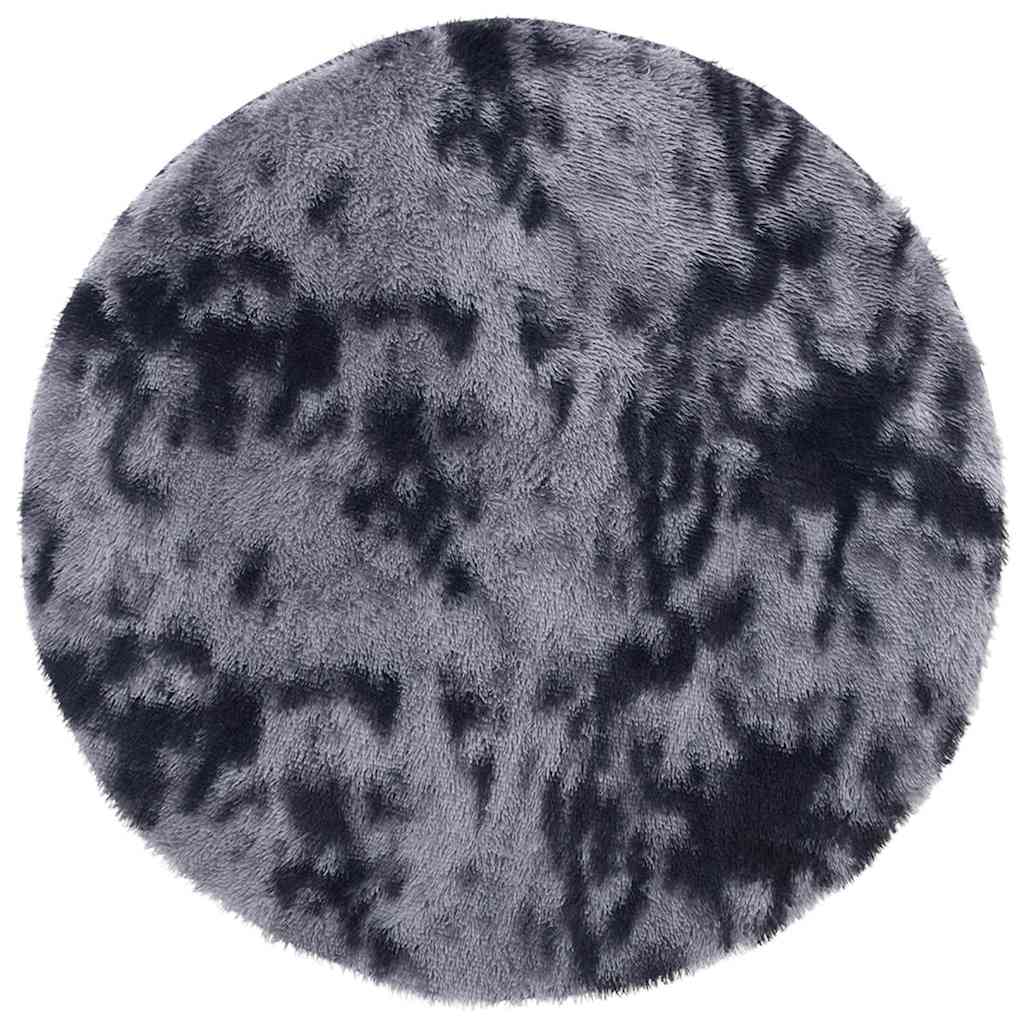 Shaggy Rug High Pile NAVARRA Dark Grey 120x120 cm Polyester