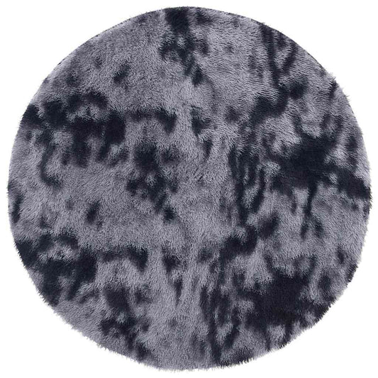 Shaggy Rug High Pile NAVARRA Dark Grey 120x120 cm Polyester