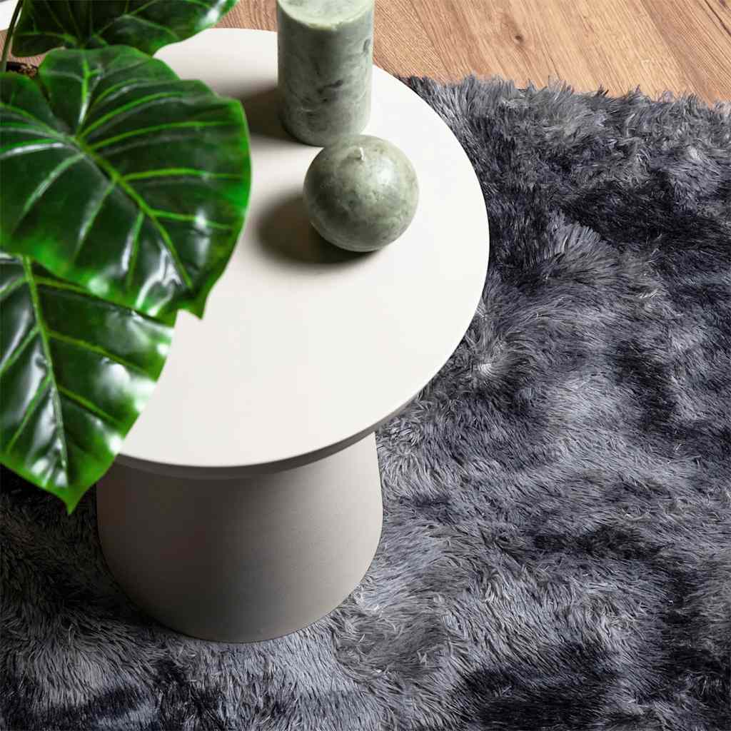 Shaggy Rug High Pile NAVARRA Dark Grey 120x120 cm Polyester
