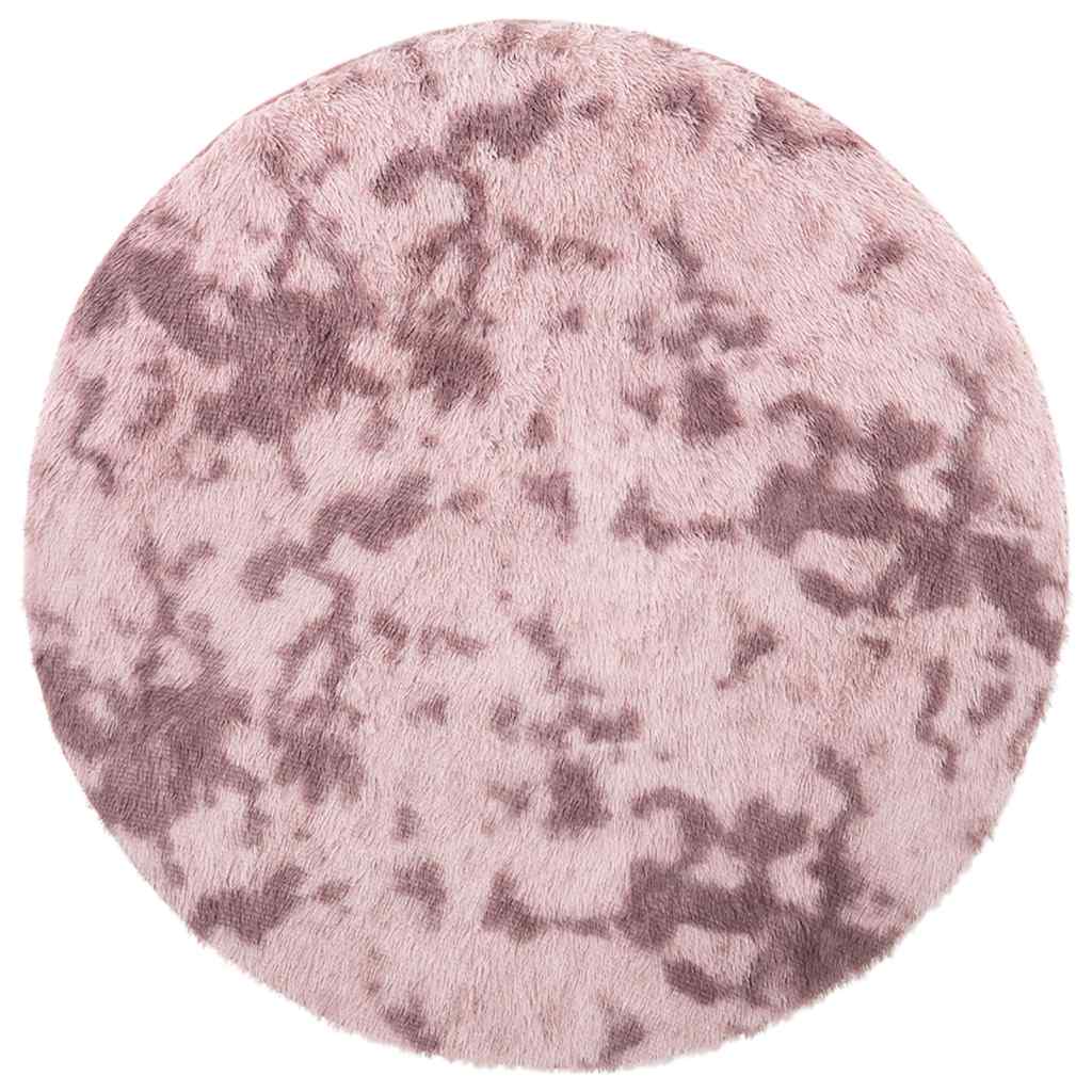 Shaggy Rug High Pile NAVARRA Dusty Pink 120x120 cm Polyester