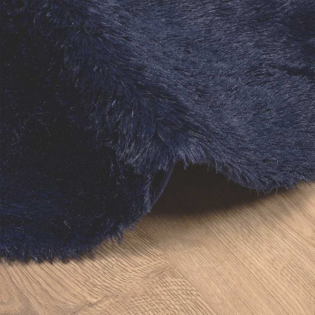 Shaggy Rug High Pile NAVARRA Navy 120x120 cm Polyester