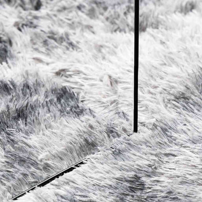 Shaggy Rug High Pile NAVARRA Silver Grey 120x120 cm Polyester