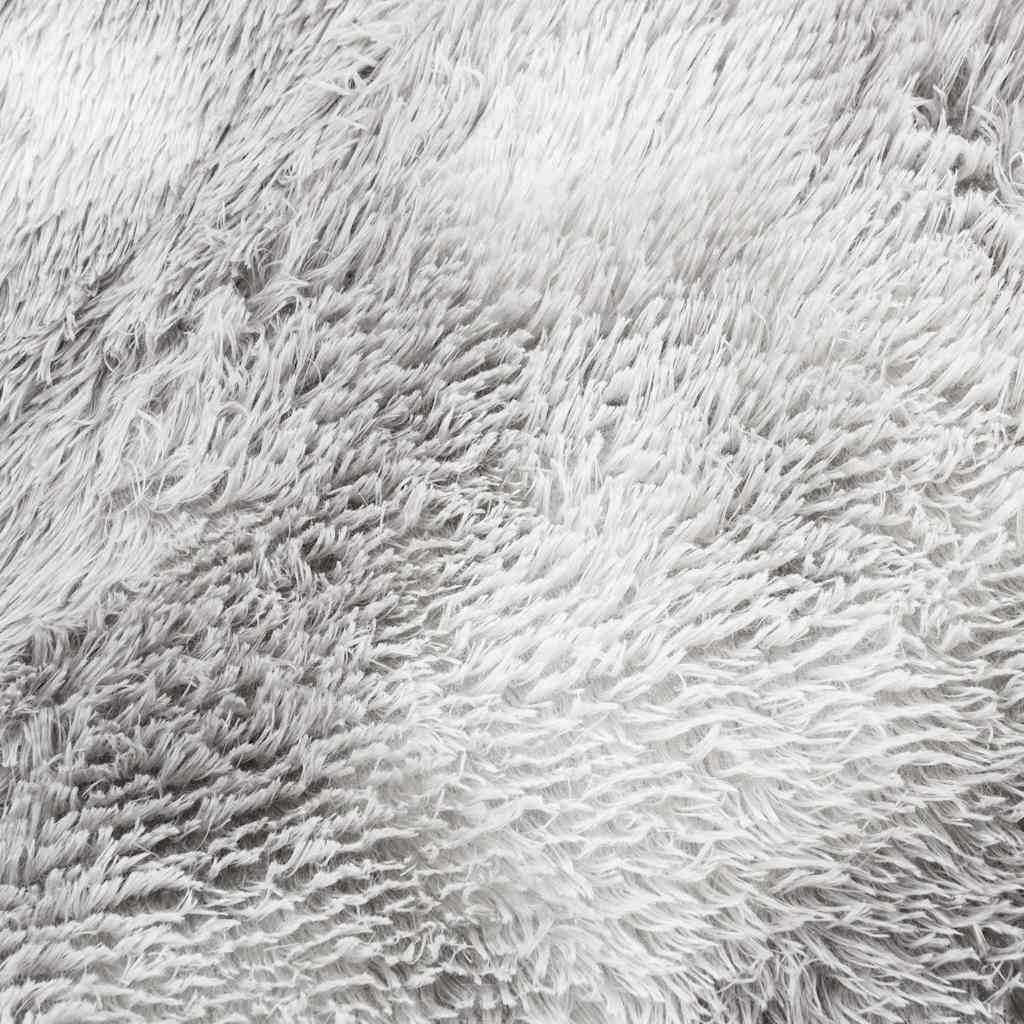 Shaggy Rug High Pile NAVARRA Silver Grey 120x120 cm Polyester