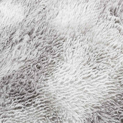 Shaggy Rug High Pile NAVARRA Silver Grey 120x120 cm Polyester