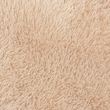 Shaggy Rug High Pile NAVARRA Beige 160x160 cm Polyester