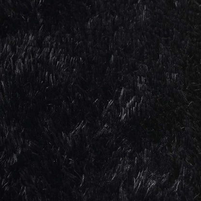 Shaggy Rug High Pile NAVARRA Black 160x160 cm Polyester