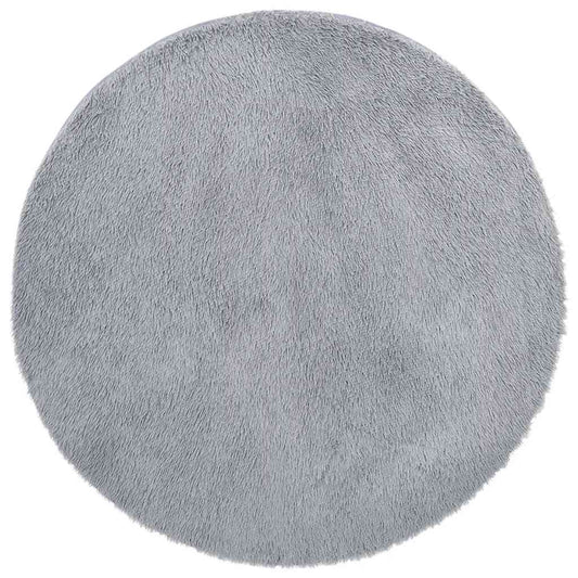 Shaggy Rug High Pile NAVARRA Light Grey 160x160 cm Polyester