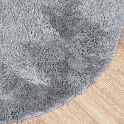 Shaggy Rug High Pile NAVARRA Light Grey 160x160 cm Polyester