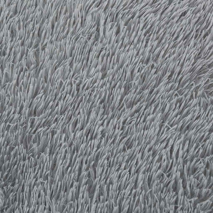 Shaggy Rug High Pile NAVARRA Light Grey 160x160 cm Polyester