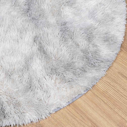 Shaggy Rug High Pile NAVARRA Silver Grey 160x160 cm Polyester