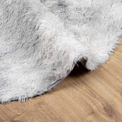 Shaggy Rug High Pile NAVARRA Silver Grey 160x160 cm Polyester