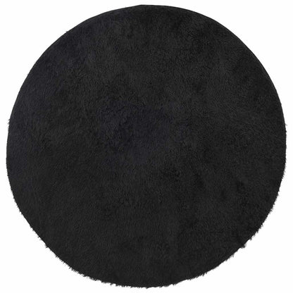 Shaggy Rug High Pile NAVARRA Black 200x200 cm Polyester
