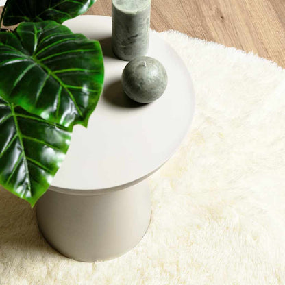 Shaggy Rug High Pile NAVARRA Cream 200x200 cm Polyester