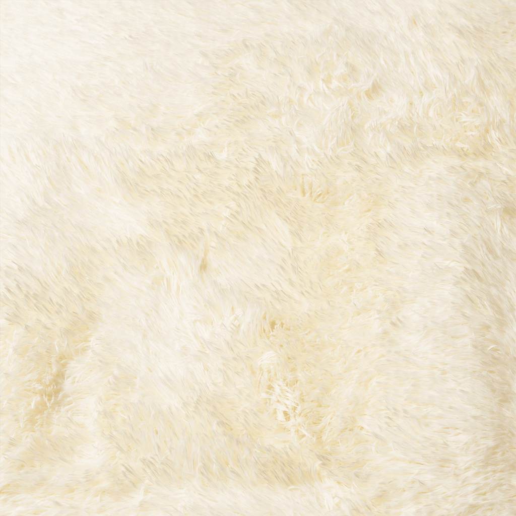 Shaggy Rug High Pile NAVARRA Cream 200x200 cm Polyester