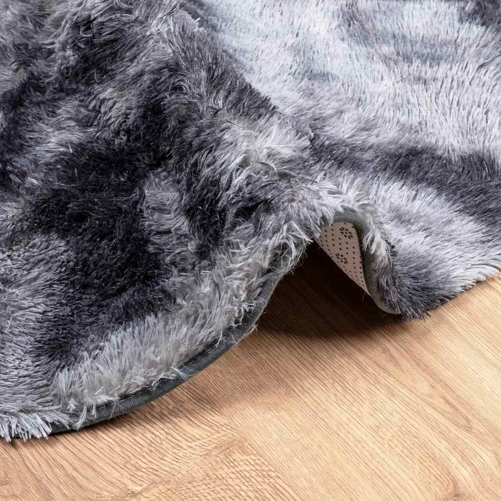 Shaggy Rug High Pile NAVARRA Dark Grey 200x200 cm Polyester