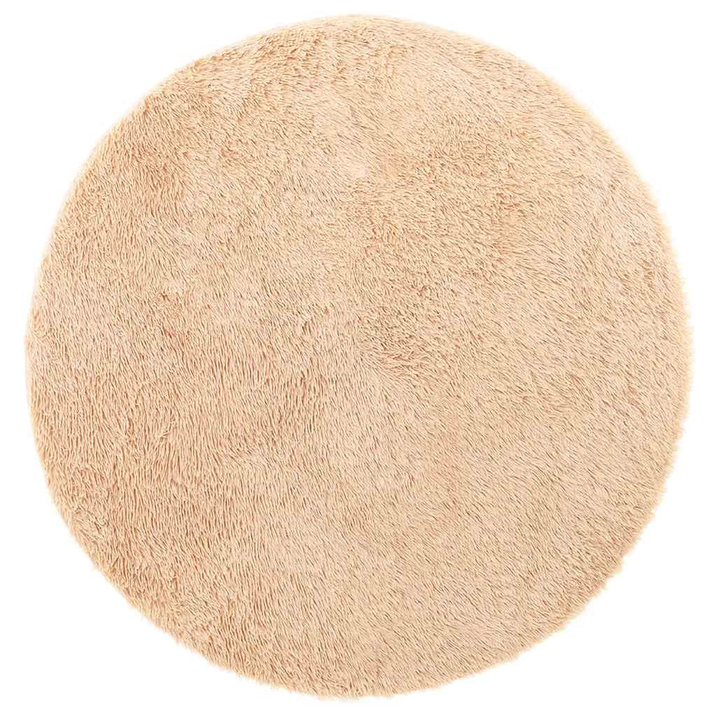 Shaggy Rug High Pile NAVARRA Beige 240x240 cm Polyester