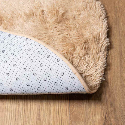Shaggy Rug High Pile NAVARRA Beige 240x240 cm Polyester