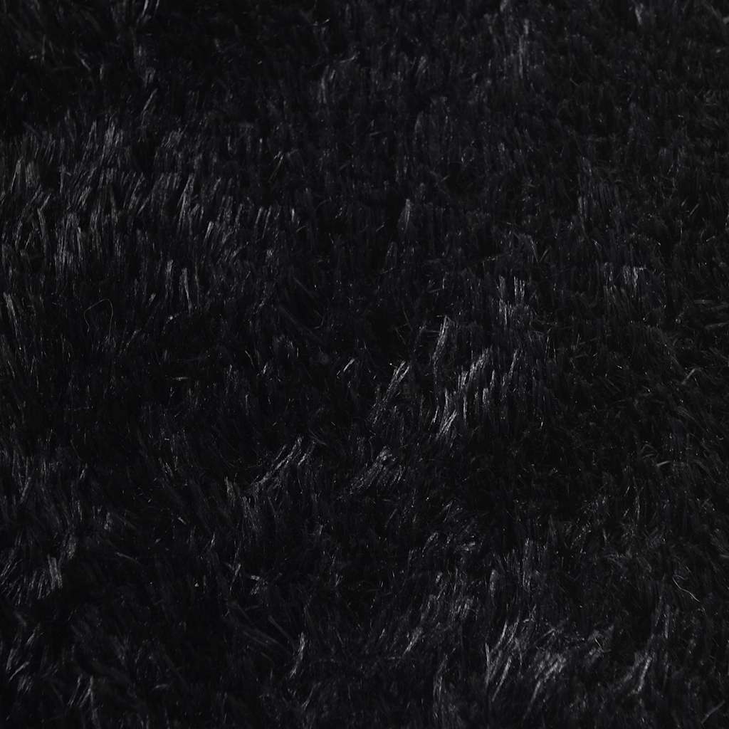 Shaggy Rug High Pile NAVARRA Black 240x240 cm Polyester