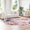 Shaggy Rug High Pile NAVARRA Dusty Pink 240x240 cm Polyester