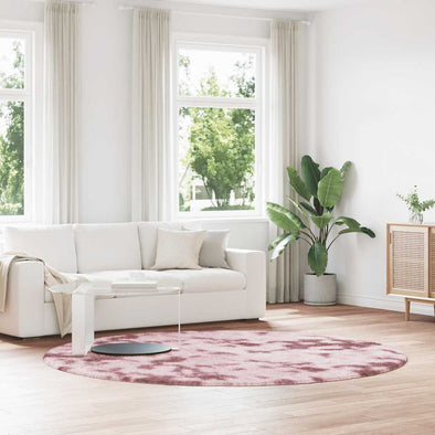 Shaggy Rug High Pile NAVARRA Dusty Pink 240x240 cm Polyester