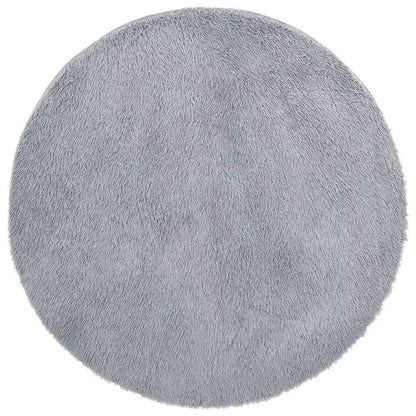 Shaggy Rug High Pile NAVARRA Light Grey 240x240 cm Polyester