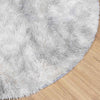 Shaggy Rug High Pile NAVARRA Light Grey 240x240 cm Polyester