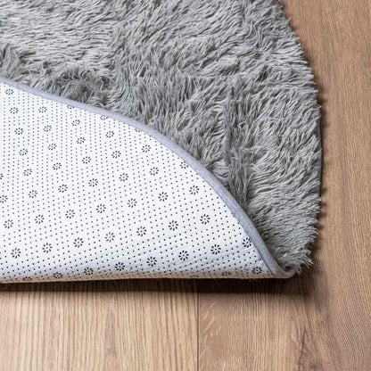 Shaggy Rug High Pile NAVARRA Light Grey 240x240 cm Polyester