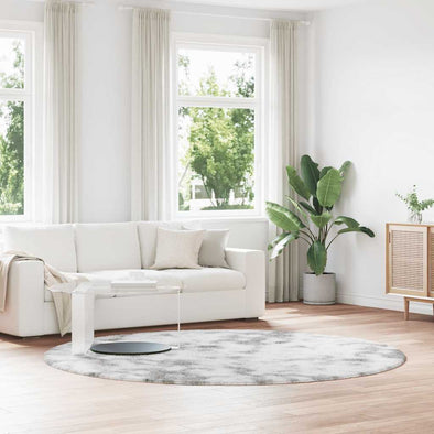 Shaggy Rug High Pile NAVARRA Light Grey 240x240 cm Polyester