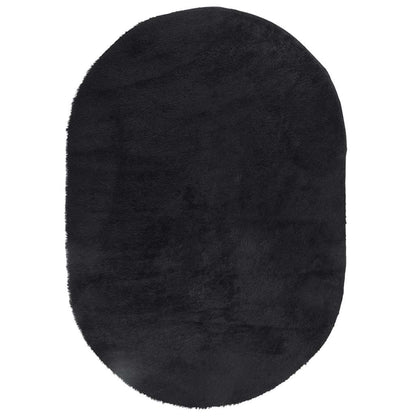 Shaggy Rug High Pile NAVARRA Black 300x200 cm Polyester