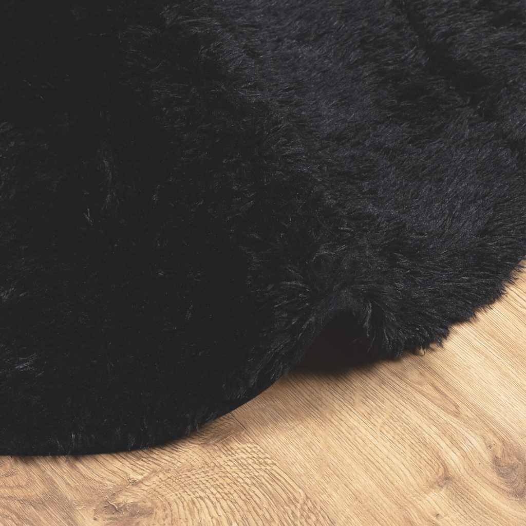 Shaggy Rug High Pile NAVARRA Black 300x200 cm Polyester