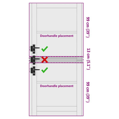Interior Door ORKDAL Brown 93 x 211 cm