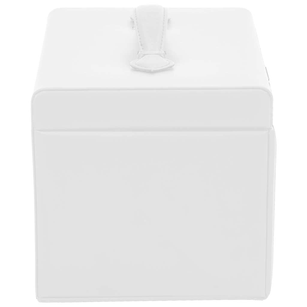 Jewellery Box 3-Layer with Mirror Lockable White 26x18x17.5 cm