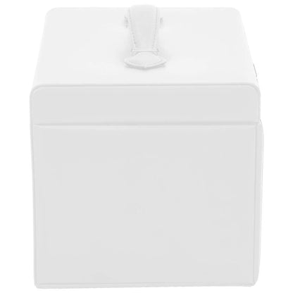 Jewellery Box 3-Layer with Mirror Lockable White 26x18x17.5 cm