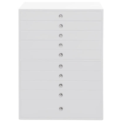 Jewellery Box 10-Layer with Watch Holders White 29x20.5x40.5 cm