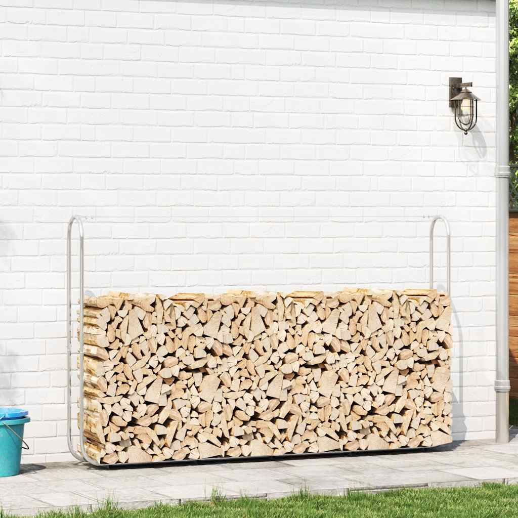 Firewood Rack Wire 250x25x150 cm Galvanised steel