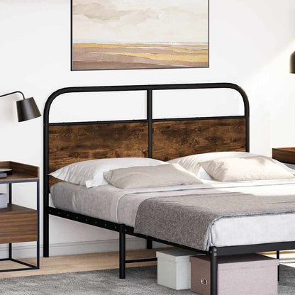 Replace Headboard Smoked Oak 120 cm Steel and Engineered Wood