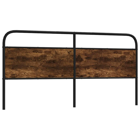 Replace Headboard Smoked Oak 200 cm Steel and Engineered Wood
