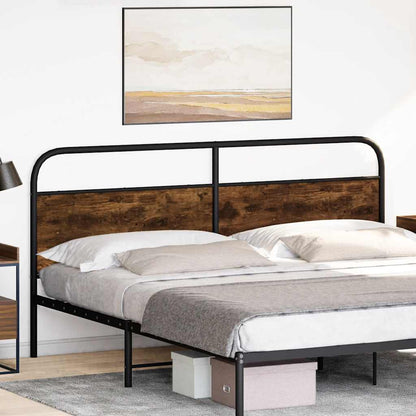 Replace Headboard Smoked Oak 200 cm Steel and Engineered Wood
