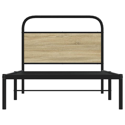 Bed Frame Without Mattress 90x200 cm Sonoma Oak Engineered Wood