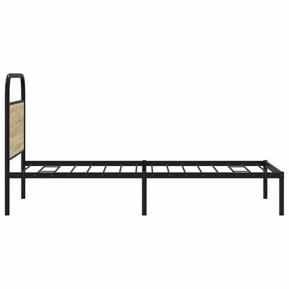 Bed Frame Without Mattress 90x200 cm Sonoma Oak Engineered Wood