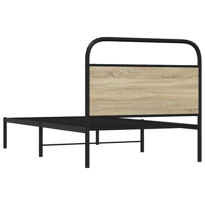 Bed Frame Without Mattress 90x200 cm Sonoma Oak Engineered Wood