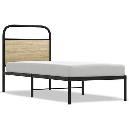 Replace Headboard Sonoma Oak 75 cm Steel and Engineered Wood